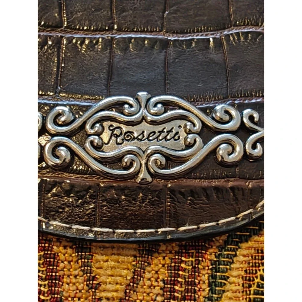 Rosetti Paisley Tapestry Shoulder Bag With Embossed Trim And Braided Straps. EUC